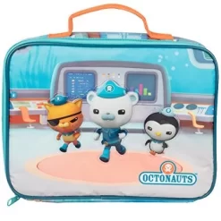 Octonauts Insulated Lunch Sleeve - Reusable School Lunch Box For Kids - Heavy Duty Tote Bag W Mesh Pocket - "Rescue Mission"