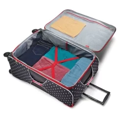 American Tourister Minnie Mouse Bow Softside Large Checked Spinner Suitcase - Red -Professional Travel Storage Supplies Store GUEST 02815098 7ffb 47ea 80d4 33f7a46ce9b1