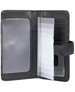 Julia Buxton Heiress Leather Pik-Me-Up Checkbook Keeper & Wallet