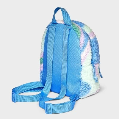 Girls' Swirl Fleece 10" Mini Backpack - Cat & Jack™ Blue 1 Girls' Swirl Fleece 10" Mini Backpack - Cat & Jack™ Blue