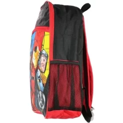 Marvel Avengers Backpack Iron Man Thor Hulk Captain America School Backpack Red