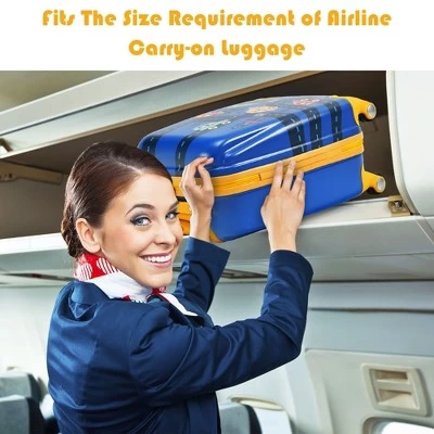 Costway 2PC Kids Carry On Luggage Set 12'' Backpack & 18'' Rolling Suitcase For Travel 3 Costway 2PC Kids Carry On Luggage Set 12'' Backpack & 18'' Rolling Suitcase For Travel - Image 3