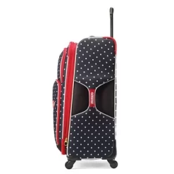American Tourister Minnie Mouse Bow Softside Large Checked Spinner Suitcase - Red