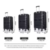3 PCS Hardshell Luggage Set, ABS Lightweight Spinner Suitcase With TSA Lock (20/24/28)-ModernLuxe