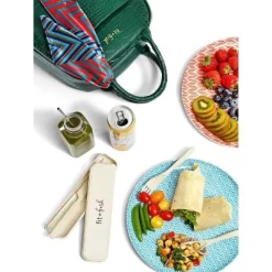 Fit & Fresh Lyon Luxe Lunch Bag With Travel Utensils And Case – Emerald Green -Professional Travel Storage Supplies Store GUEST 112cac7c 4040 4c7d a27d 482b8b05fc47