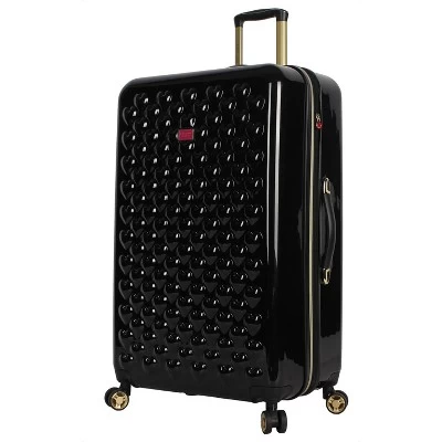 Betsey Johnson Expandable Hardside Large Checked Spinner Suitcase 8 Betsey Johnson Expandable Hardside Large Checked Spinner Suitcase - Image 8