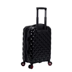 Rockland Quilt 3pc Hardside Polycarbonate Luggage Set - Black
