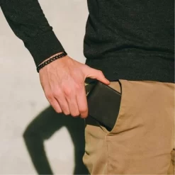 DONBOLSO Slim Wallet Minimalist Wallet Mens Wallet RFID Blocking Card Holder With Money Clip, Vintage Black