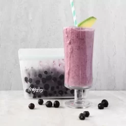 (re)zip Reusable Leak-proof Food Storage Stand-Up Bag Kit - Snack, 2-Cup, Quart - 3pc