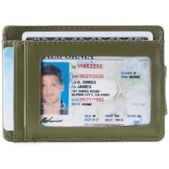 Alpine Swiss Harper Mens RFID Money Clip Wallet Minimalist Slim ID Card Holder Front Pocket Wallet Leather