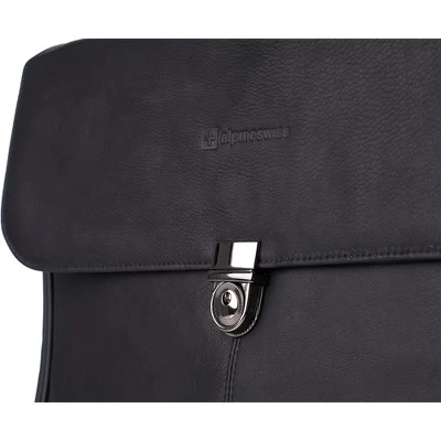 Alpine Swiss Business Portfolio Genuine Leather Briefcase Flap-Over Locking Case 8 Alpine Swiss Business Portfolio Genuine Leather Briefcase Flap-Over Locking Case - Image 8
