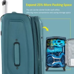 3 PCS Expandable Luggage Set, Softside Lightweight Spinner Suitcase With TSA Lock-ModernLuxe -Professional Travel Storage Supplies Store GUEST 28469c02 21b6 4d6d 91db dcbff9bb1815