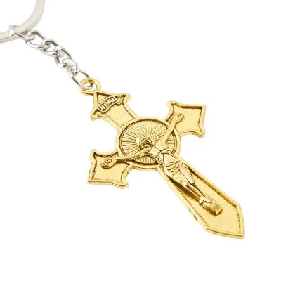 Juvale 24 Pack Christian Cross Keychains, Religious Key Holders For First Communion, Easter, Baptism, Funeral Favors For Guests, Silver, Gold, 3.6 In 4 Juvale 24 Pack Christian Cross Keychains, Religious Key Holders For First Communion, Easter, Baptism, Funeral Favors For Guests, Silver, Gold, 3.6 In - Image 4