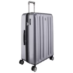 Front Page 9 DELSEY Paris Titanium Expandable Upright Hardside Large Checked Spinner Suitcase