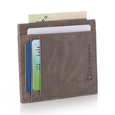 Alpine Swiss RFID Front Pocket Wallet ID Card Case 8 Alpine Swiss RFID Front Pocket Wallet ID Card Case - Image 8