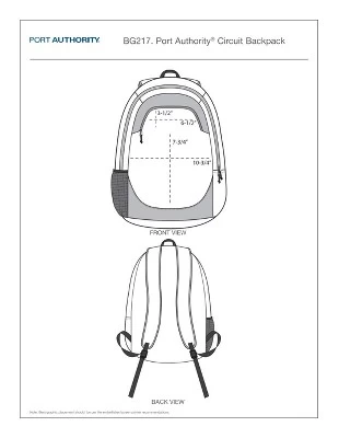 Port Authority Circuit Laptop Backpack 4 Port Authority Circuit Laptop Backpack - Image 4