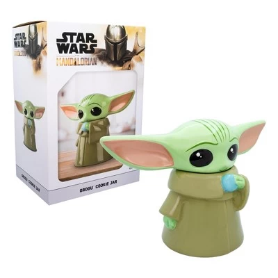 Ukonic Star Wars: The Mandalorian Grogu Ceramic Cookie Jar Container | 13 Inches Tall 1 Ukonic Star Wars: The Mandalorian Grogu Ceramic Cookie Jar Container | 13 Inches Tall