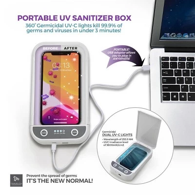 Travelon Portable UV Sanitizer Box 1 Travelon Portable UV Sanitizer Box