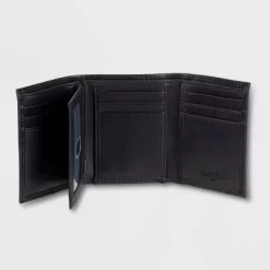 RFID Extra-Capacity Trifold Wallet - Goodfellow & Coâ„¢ Black One Size