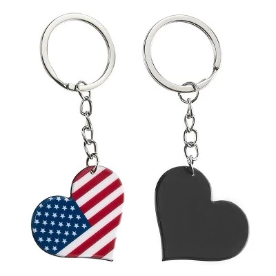 Juvale 24 Pack American Flag Metal Keychain, USA Heart Enamel Keychain, Party Favors Souvenir Gifts For 4th Of July, 2 X 4 In 4 Juvale 24 Pack American Flag Metal Keychain, USA Heart Enamel Keychain, Party Favors Souvenir Gifts For 4th Of July, 2 X 4 In - Image 4