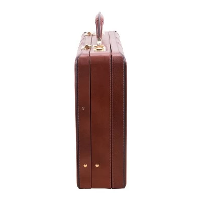 McKlein Coughlin Leather 4. Expandable Attache Briefcase - Brown 6 McKlein Coughlin Leather 4. Expandable Attache Briefcase - Brown - Image 6