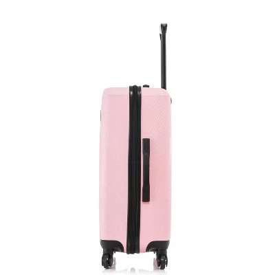 DUKAP Discovery Lightweight Hardside Large Checked Spinner Suitcase - Pink 4 DUKAP Discovery Lightweight Hardside Large Checked Spinner Suitcase - Pink - Image 4