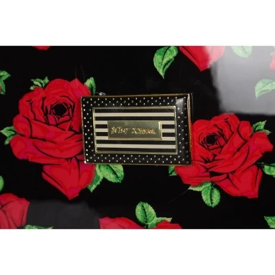 Betsey Johnson Expandable Hardside Large Checked Spinner Suitcase 4 Betsey Johnson Expandable Hardside Large Checked Spinner Suitcase - Image 4