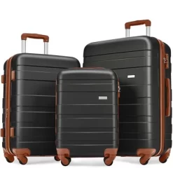 3 PCS Expandable ABS Hard Shell Luggage Set With Spinner Wheels And TSA Lock - ModernLuxe -Professional Travel Storage Supplies Store GUEST 43419646 ef69 4c3f b82a e8700e758b9f