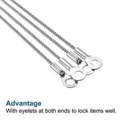 Unique Bargains Stainless Steel Lanyard Cable Eyelets Ended Security Wire Rope For Hanging Luggage 10 Pcs 6 Unique Bargains Stainless Steel Lanyard Cable Eyelets Ended Security Wire Rope For Hanging Luggage 10 Pcs -Professional Travel Storage Supplies Store GUEST 43466a1f cab3 4c6a a39c 73e0f2cfbb46