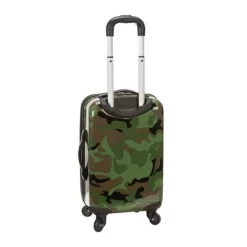 Rockland 3pc Polycarbonate/ABS Hardside Checked Spinner Luggage Set - Camo