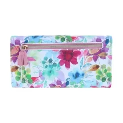 Buxton Women's Watercolor Floral Vegan Leather Bianca Organizer Wallet