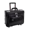 McKlein Sheridan Leather Patented Detachable - Wheeled Catalog Briefcase (Black)