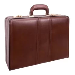 McKlein Coughlin Leather 4. Expandable Attache Briefcase - Brown