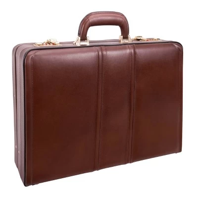 McKlein Coughlin Leather 4. Expandable Attache Briefcase - Brown 1 McKlein Coughlin Leather 4. Expandable Attache Briefcase - Brown