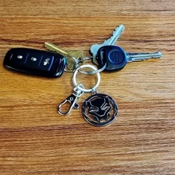 SalesOne LLC Marvel Black Panther Wakanda Forever Panther Symbol Keychain