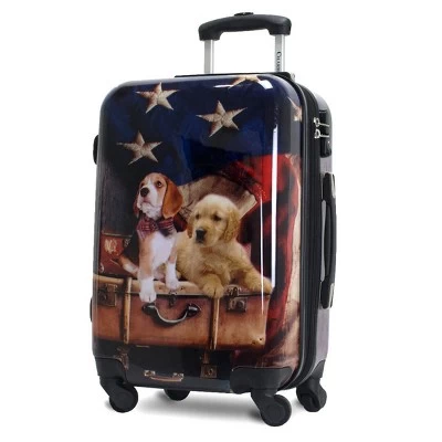 Chariot Freedom Pups 20-Inch Carry-On Hardside Expandable Spinner Luggage 1 Chariot Freedom Pups 20-Inch Carry-On Hardside Expandable Spinner Luggage