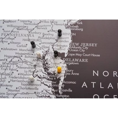 Home Magnetics Modern US Map - XL Black/Distressed 2 Home Magnetics Modern US Map - XL Black/Distressed - Image 2