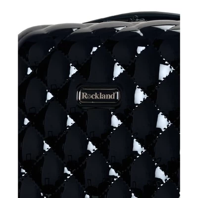 Rockland Quilt 3pc Hardside Polycarbonate Luggage Set - Black 4 Rockland Quilt 3pc Hardside Polycarbonate Luggage Set - Black - Image 4