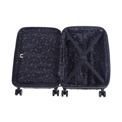 Betsey Johnson Expandable Hardside Large Checked Spinner Suitcase 5 Betsey Johnson Expandable Hardside Large Checked Spinner Suitcase - Image 5