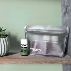 (re)zip Reusable Leak-proof Food Storage Stand-Up Bag Kit - Snack, 2-Cup, Quart - Gray - 3pc