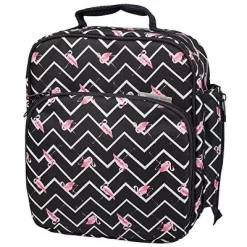 Bentology Lunch Box For Kids - Girls And Boys Insulated Lunchbox Bag Tote - Fits Bento Boxes - Flamingo