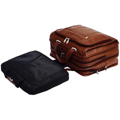 McKlein 15" River West Pebble Grain Calfskin Leather Laptop Bag - Brown 2 McKlein 15" River West Pebble Grain Calfskin Leather Laptop Bag - Brown - Image 2