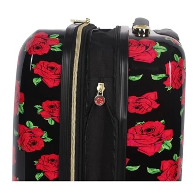 Betsey Johnson Expandable Hardside Large Checked Spinner Suitcase 1 Betsey Johnson Expandable Hardside Large Checked Spinner Suitcase
