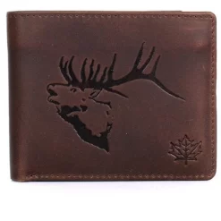 Karla Hanson CANADA WILD Men's Hunter Leather Wallet - Elk Stag -Professional Travel Storage Supplies Store GUEST 8bdd2def a53a 4529 b036 6edad61d138b