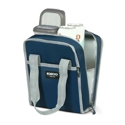 Igloo Lunch+ Collapsible 6 Lunch Sack With Pack Ins - Navy 2 Igloo Lunch+ Collapsible 6 Lunch Sack With Pack Ins - Navy - Image 2