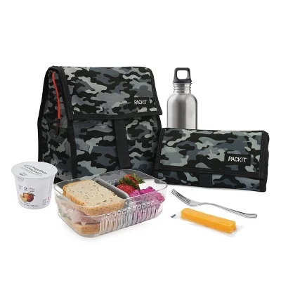 Packit Freezable Lunch Bag - Charcoal Camo 5 Packit Freezable Lunch Bag - Charcoal Camo - Image 5