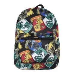 Harry Potter Backpack Hogwarts Houses Crest Laptop School Travel Backpack Multicoloured