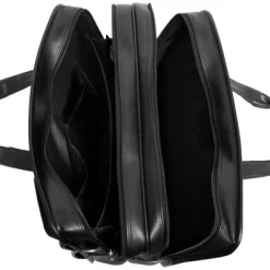 McKlein Clinton Leather Patented Detachable Wheeled Laptop Bag - Black -Professional Travel Storage Supplies Store GUEST 96e09f54 b013 4d03 87f2 e97c81466241