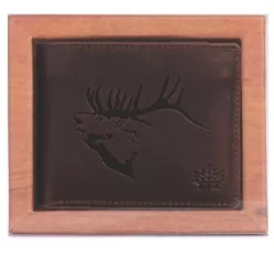 Karla Hanson CANADA WILD Men's Hunter Leather Wallet - Elk Stag -Professional Travel Storage Supplies Store GUEST a3de6f91 ed5a 494f 8c8b 90c002fef630