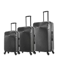 DUKAP Inception Lightweight Hardside Checked Spinner Luggage Set 3pc